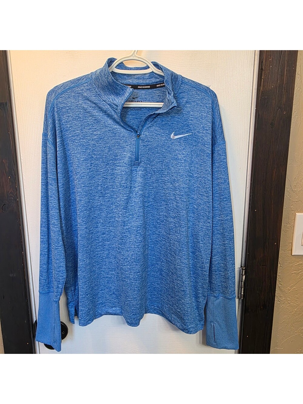 Nike Running Dri-FIT Blue Quarter Zip Pullover Hoodie Size XL